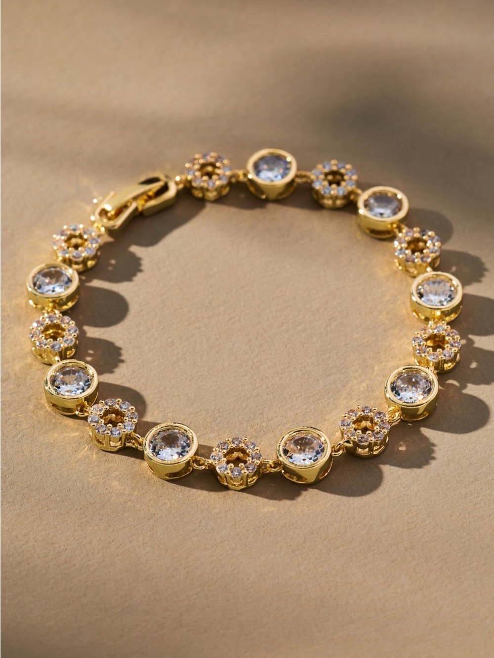 Anthropologie Round Crystal Bracelet